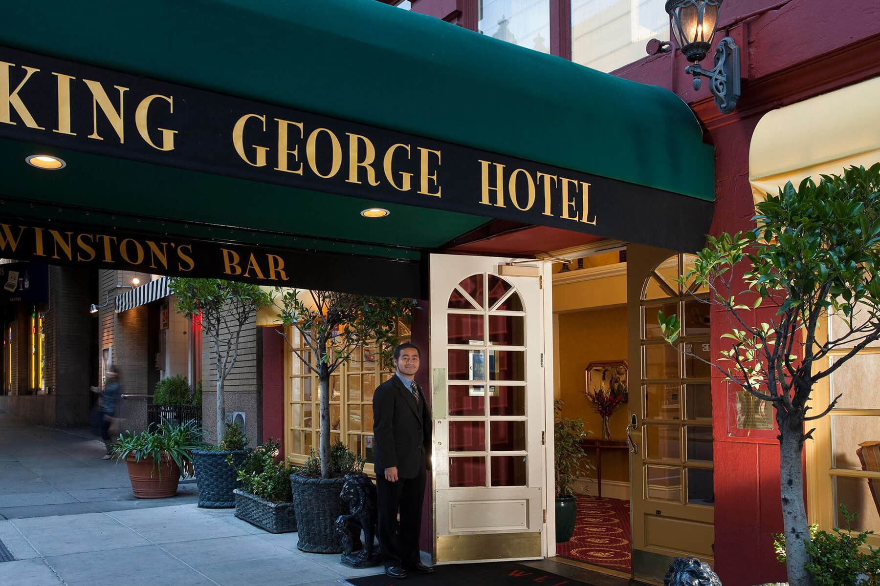 Entrance of The King George Hotel